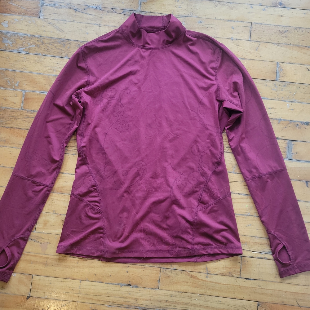 Burgundy Sport Long Sleeve Top
